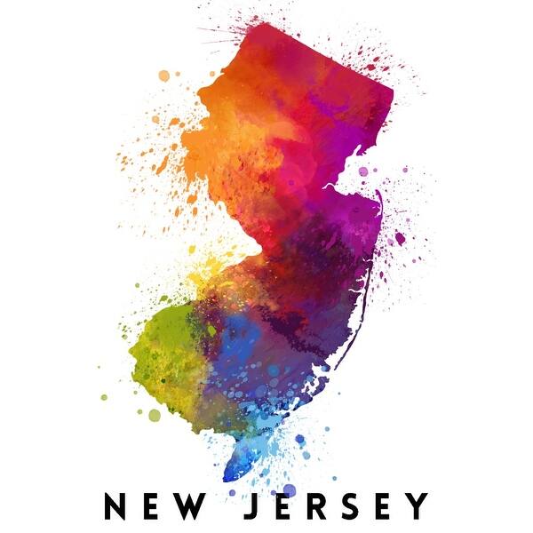 Shop New Jersey State Abstract Watercolor Lantern Press
