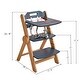preview thumbnail 8 of 10, Wooden High Chair with Tray for Babies & Toddlers , Beech