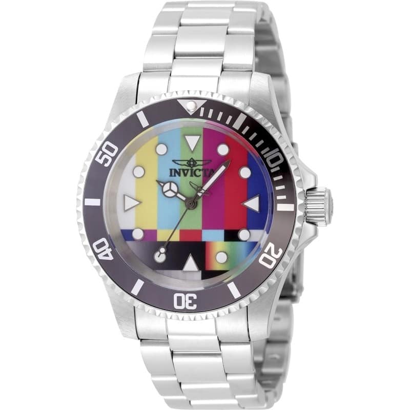 Invicta Men's 49061 Pop Art Quartz 3 Hand Multi Color Dial Watch