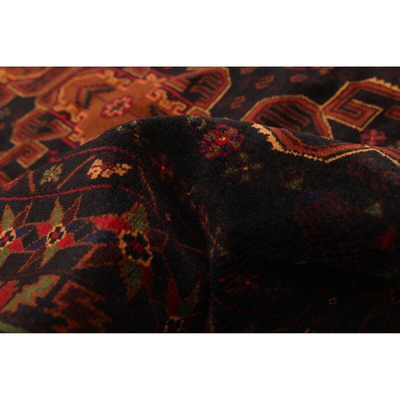 ECARPETGALLERY Hand-knotted Teimani Black, Brown Wool Rug - 3'10 x 6'6