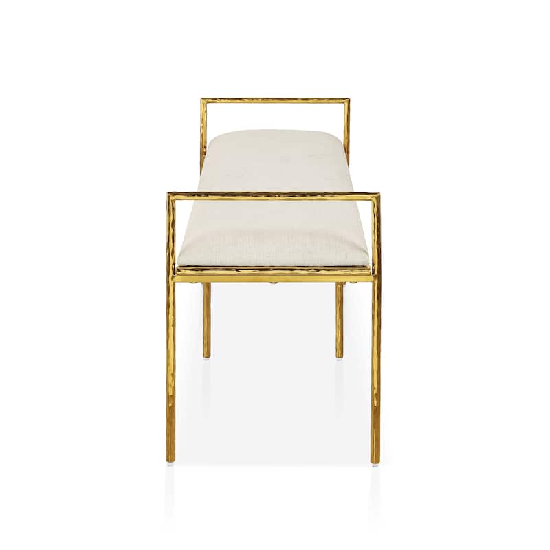 Furniture of America Zayen Modern 59-inch Metal Padded Upholstered Accent Bench
