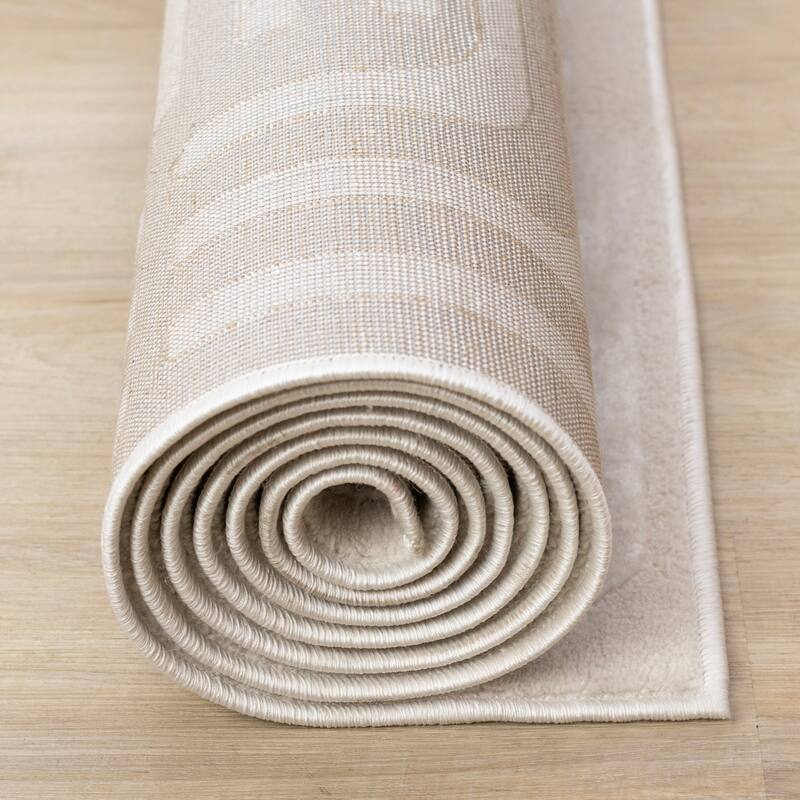 Leonardo Cream Beige Modern Area Rug