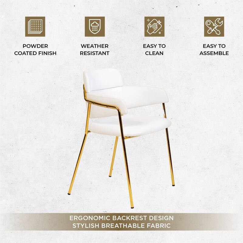 LeisureMod Axis Set of 4 Mid-Century Modern Dining Chair, Elegant Accent Side Chair for Home Office & Kitchen