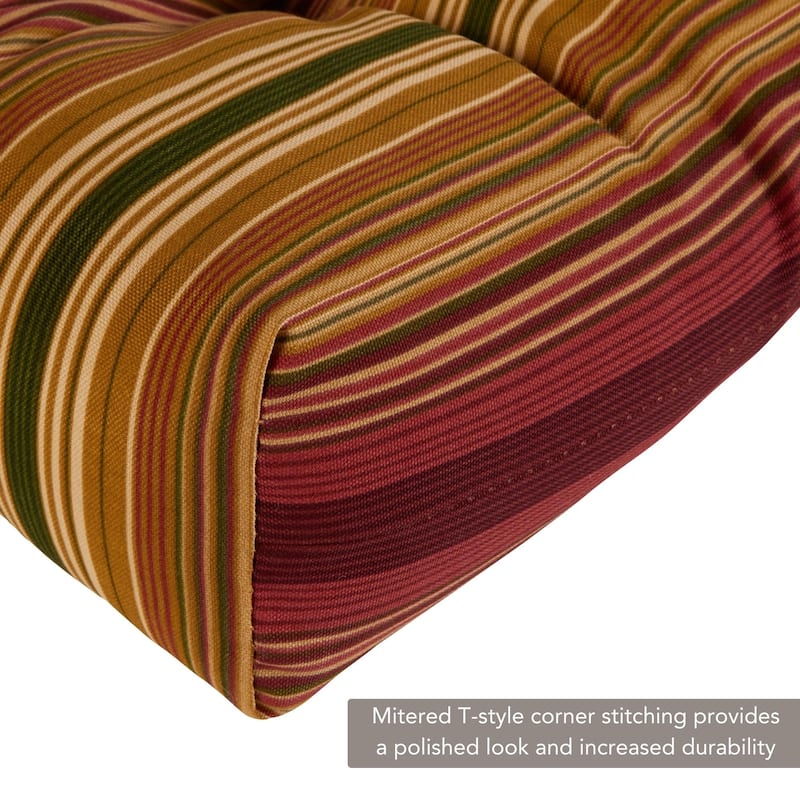 Kinnabari 20-inch Outdoor Stripe Chair Cushion (Set of 2)