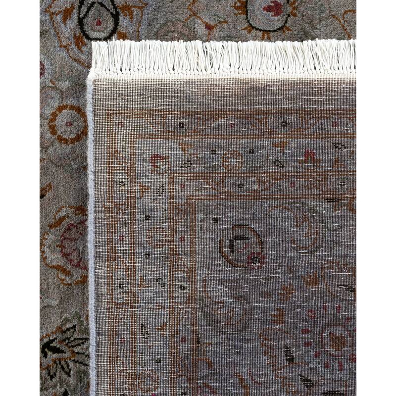 Overton Hand Knotted Wool Vintage Inspired Modern Contemporary Overdyed Gray Area Rug - 8' 2" x 9' 9"