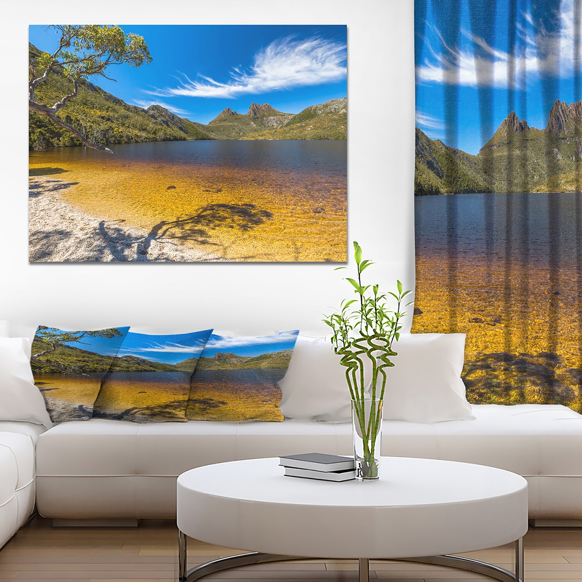 Designart Cradle Mountain Lake Dove Scenic Landscape Wall Art Mini-image