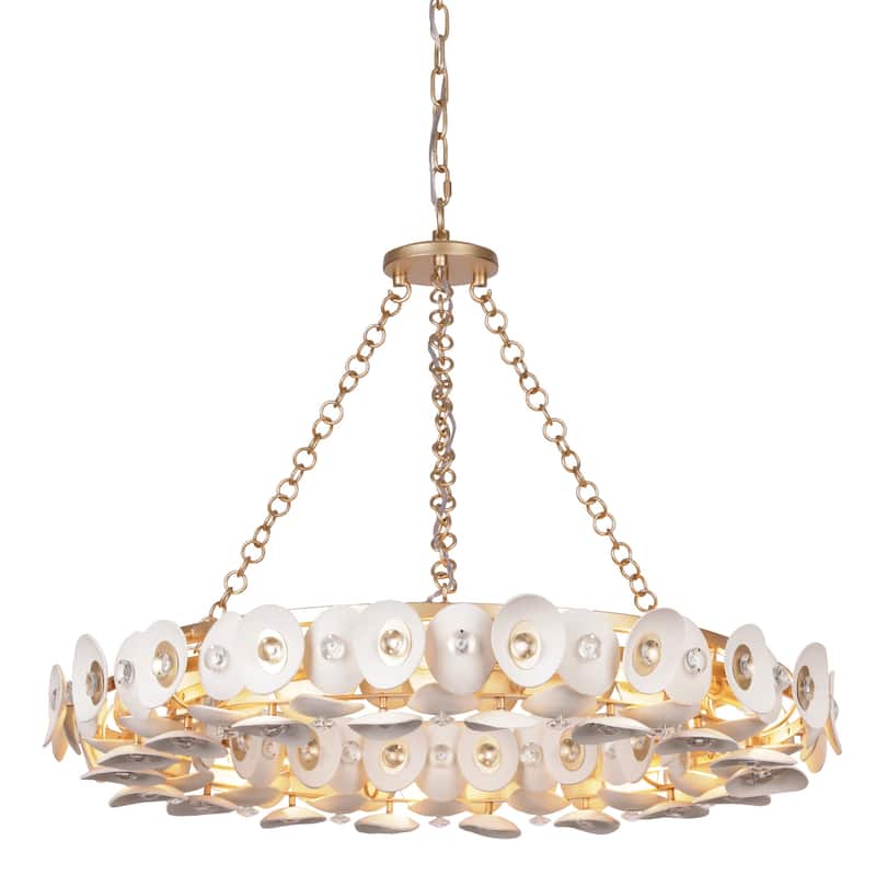 Metropolitan N1865 Niu 10 Light 35" Wide Crystal Pendant - Fawn Gold