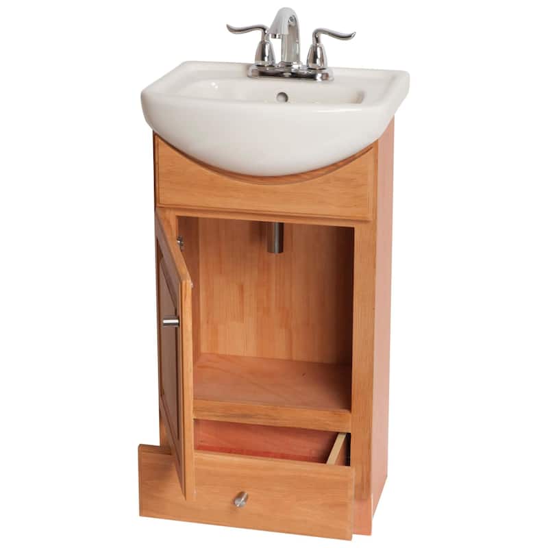 Fine Fixtures Petite 16-inch Bathroom Vanity with Vitreous China Sink Top
