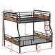 preview thumbnail 3 of 10, Black Detachable Metal Bunk Bed with Safety Guard Rails,Full XL over Queen for Bedroom