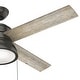 preview thumbnail 5 of 18, Hunter 52" Loki Ceiling Fan with LED Light Kit and Pull Chain - Transitional, Modern-Contemporary