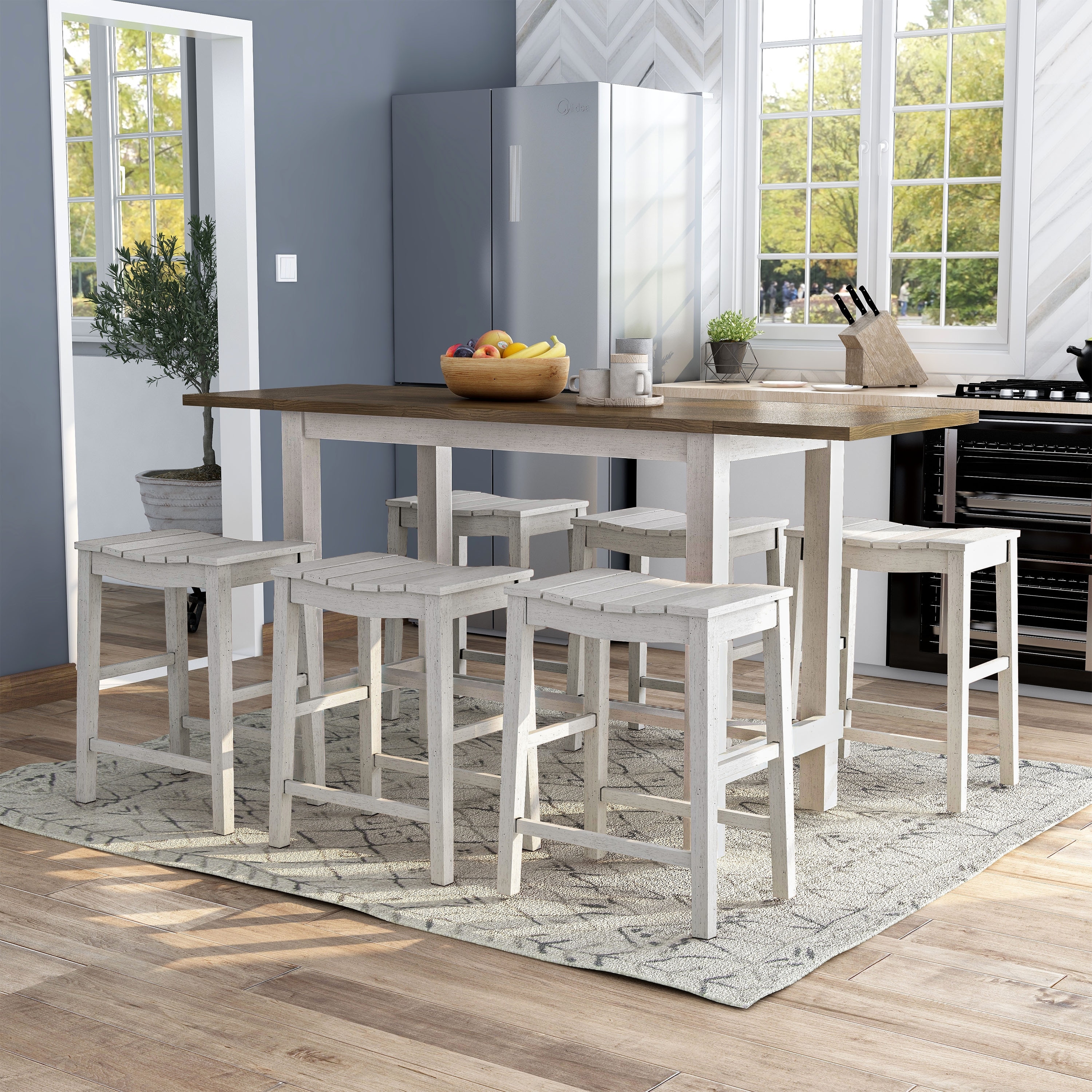 White washed best sale counter height table