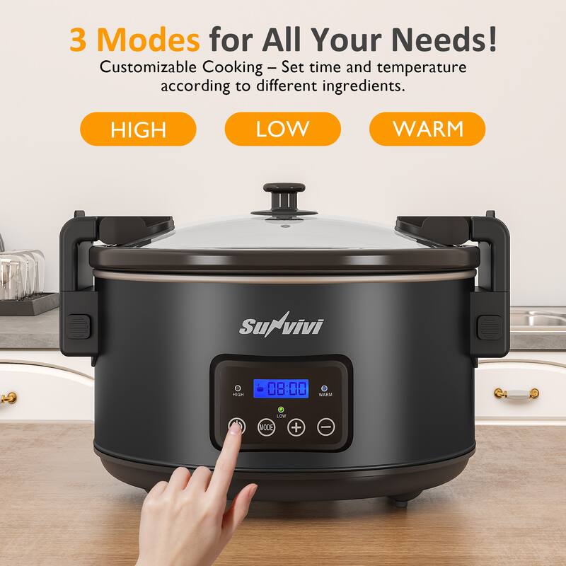 8.5 Quart Programmable Slow Cooker with Locking Lid