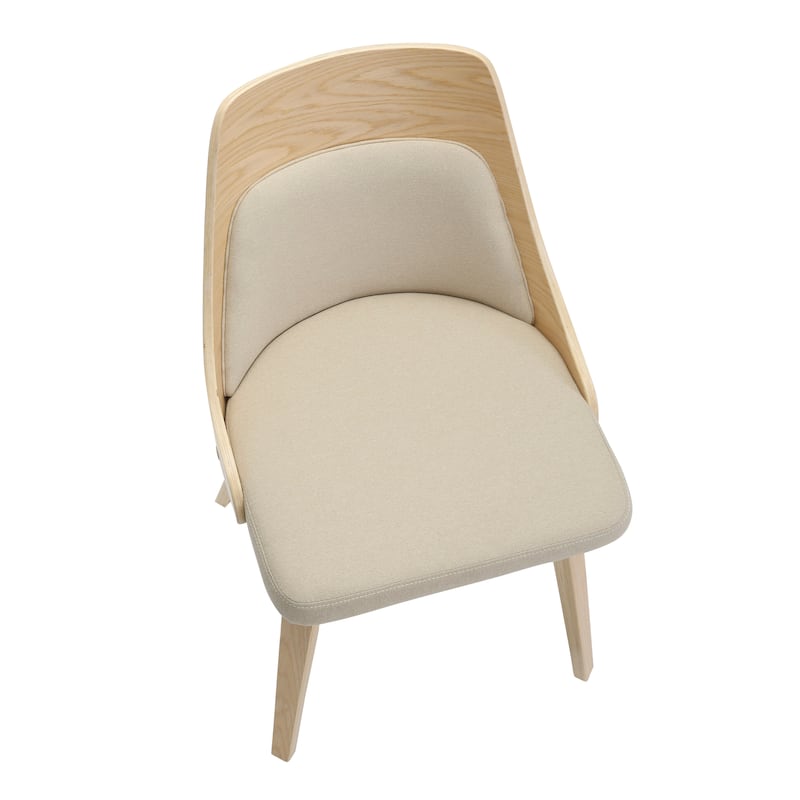 Carson Carrington Vallemala Mid-Century Modern Chair with Bent Wood Legs (Set of 2)
