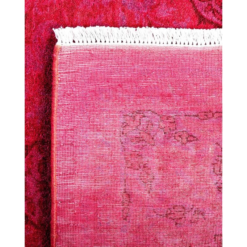 Fine Vibrance One-of-a-Kind Hand-Knotted Runner Rug - Pink, 5' 2" x 11' 4" - 5' 2" x 11' 4"