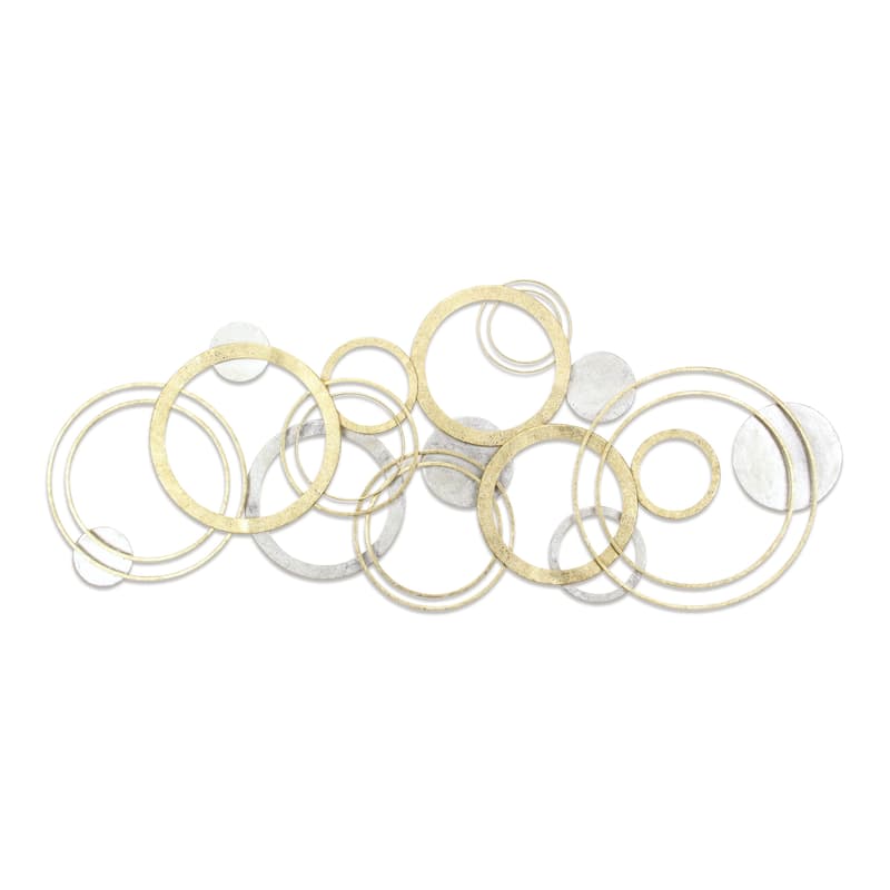 Caliope Multi Ring Gold and Silver Wall Decor