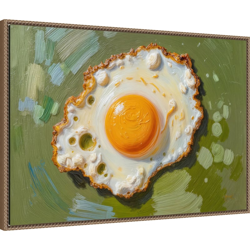 Scrambled Eggs by Sunny Kitchen Morning Mood Framed Canvas Wall Art Print