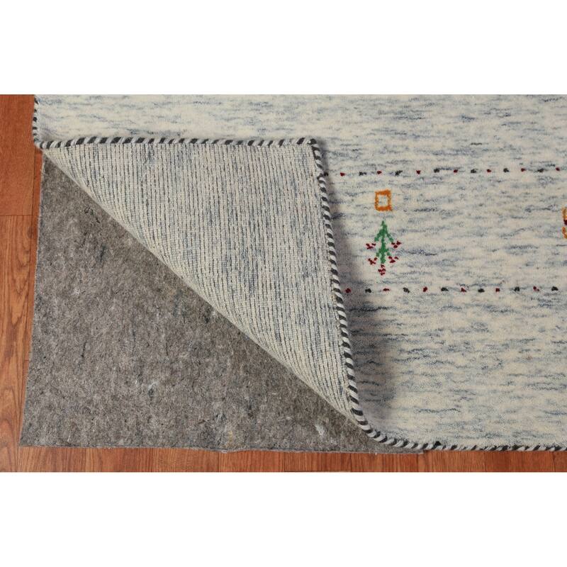 Tribal Gabbeh Indian Area Rug Hand-Knotted Living Room Wool Carpet - 8'2" x 10'0"