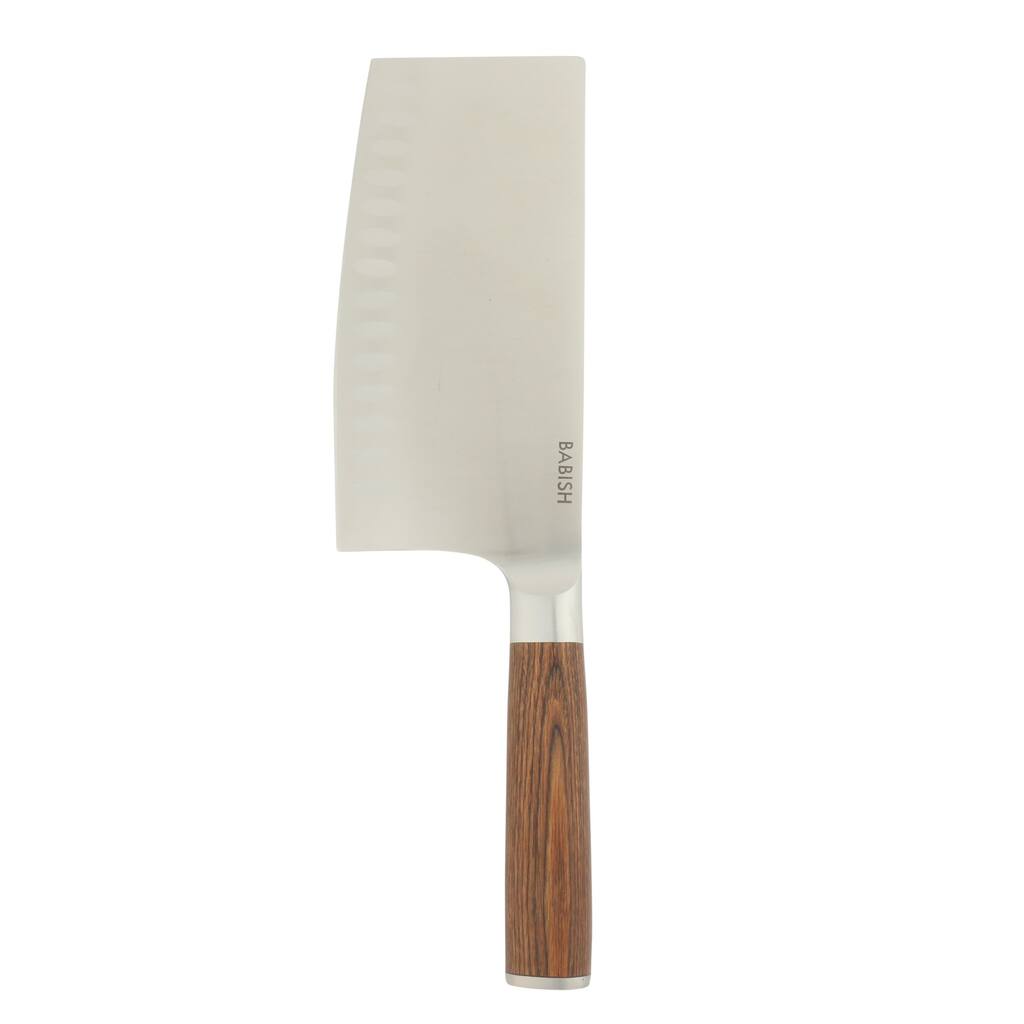 Babish High Carbon 1.4116 German Steel Full Tang 6.5-Inch Forged Cleaver Knife - for Heavy-Duty Chopping and Slicing