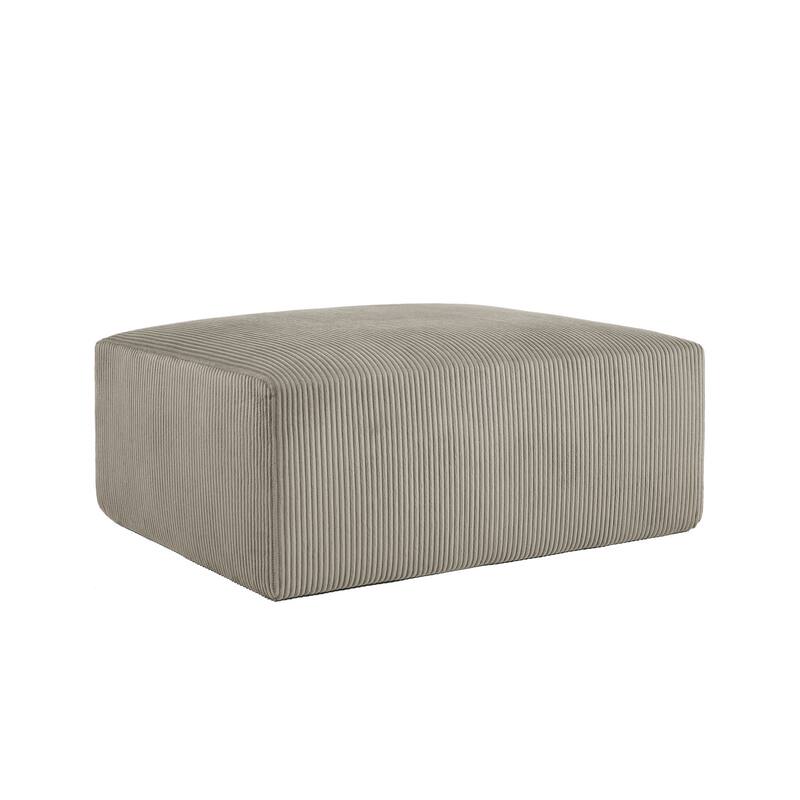 40"W Oversized No Assembly Corduroy Rectangle Ottoman