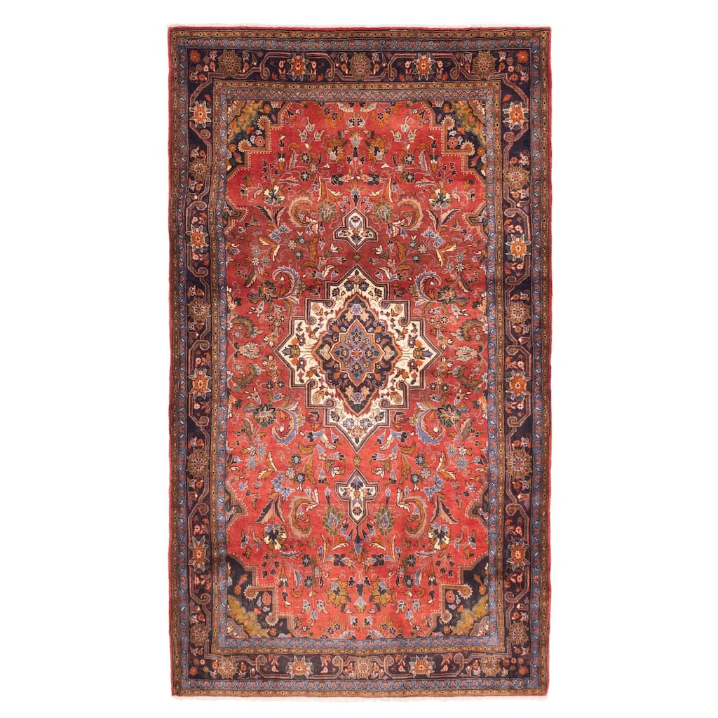 ECARPETGALLERY Hand-knotted Anatolian Vintage Dark Red Wool Rug - 4'11 x 8'10