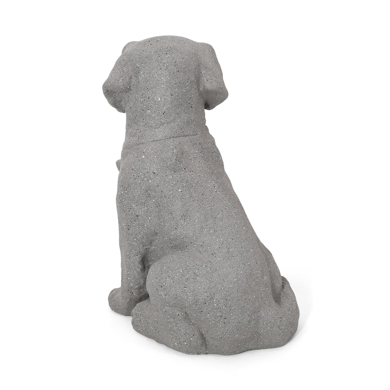 Bluffton Outdoor Cast Stone Outdoor Dog Garden Statue by Christopher Knight Home