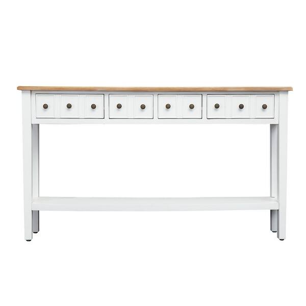 Kinbor Console Table Narrow End Table 2 Tier Entryway Sofa Table With Storage Drawers Shelf For Living Room Hallway Bedroom Overstock 32500000