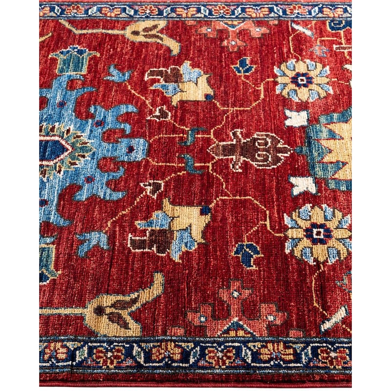 Serapi One-of-a-Kind Hand-Knotted Runner Rug - Red, 2' 8" x 9' 9" - 2' 8" x 9' 9"