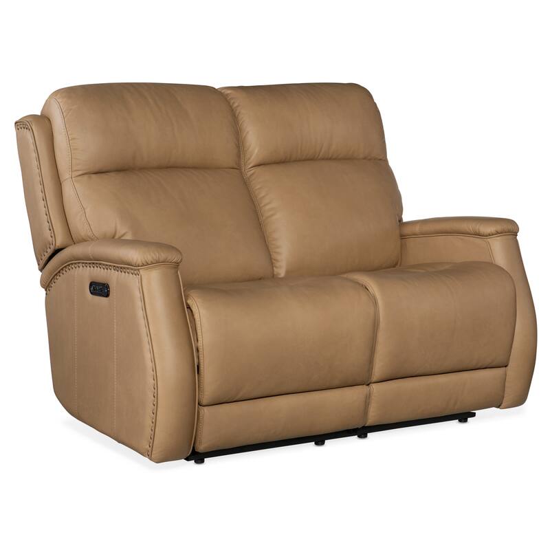 Hooker Furniture SS703-RHEA-POWER-LOVESEAT Rhea 56" Wide Leather Power - Sahara Sand