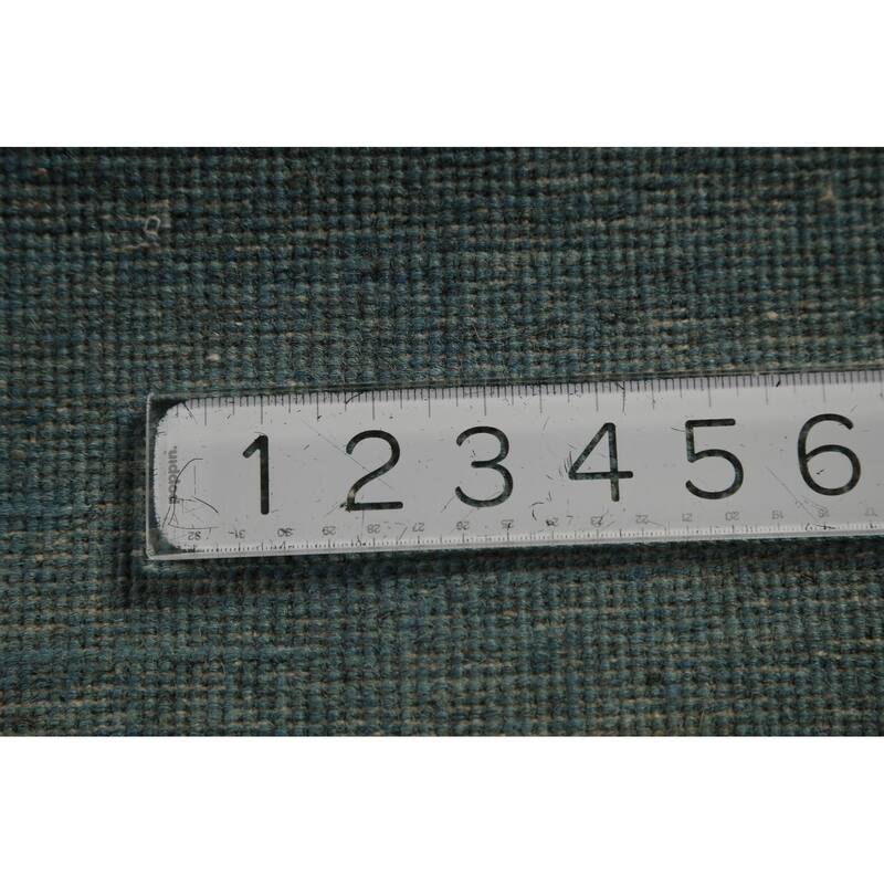 Blue Striped Gabbeh Modern Rug Handmade Wool Carpet - 2'8" x 4'1"