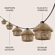 preview thumbnail 2 of 5, Oahu 10-Light Indoor/Outdoor 10 ft. Mid-Century Incandescent G40 Tiki Hut Hemp Rope Shaded String Lights, Brown , by JONATHAN Y