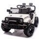 preview thumbnail 1 of 18, Kids Electric Ride-On Car with Suspension, One-Key Start, and USB Music System White