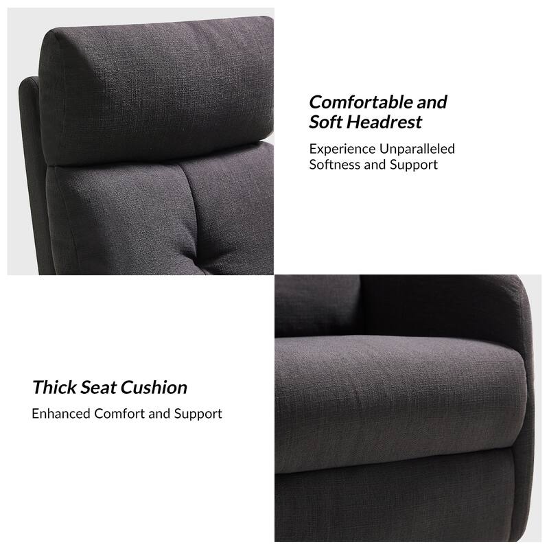 Elisa Mid-century Modern Power Remote Lift Assist Recliner with Metal Base