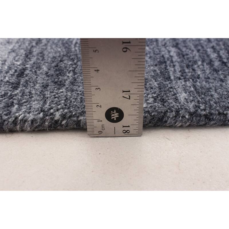 ECARPETGALLERY Hand Loomed Kashkuli Gabbeh Light Grey Wool Rug - 2'7 x 10'0