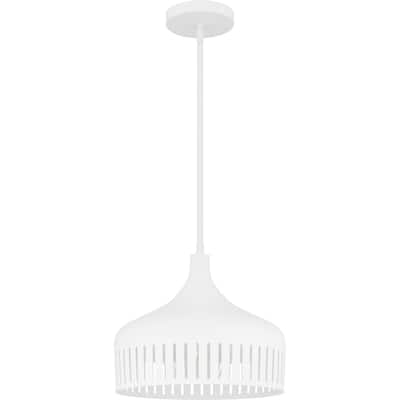 Matte White One Light Pendant from the Quoizel Pendant Collection