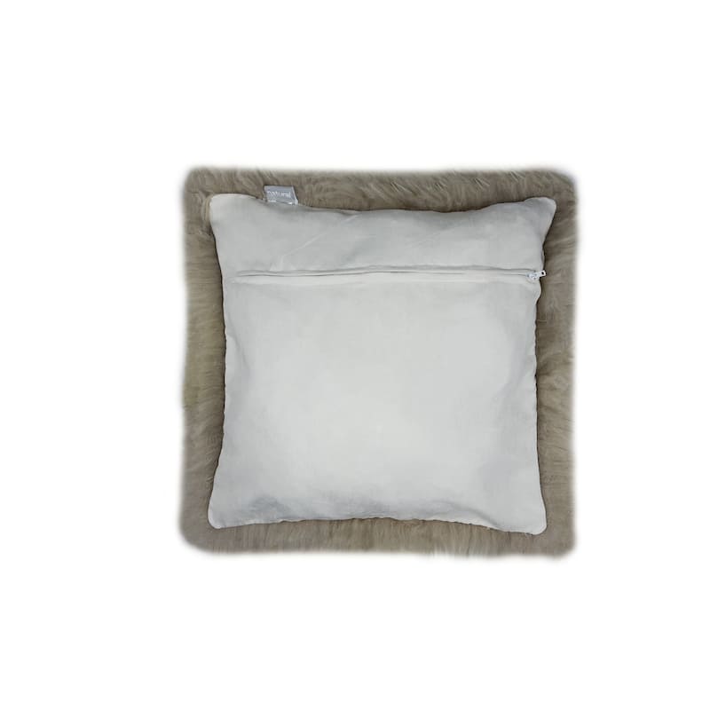 Natural Home Decor New Zealand Sheepskin Pillow | 1-Piece | Taupe | 18 ...