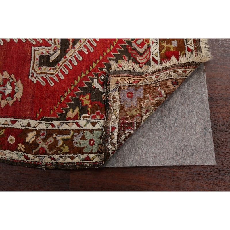Vegetable Dye Geometric Anatolian Turkish Wool Area Rug Handmade - 3'9" x 6'7"