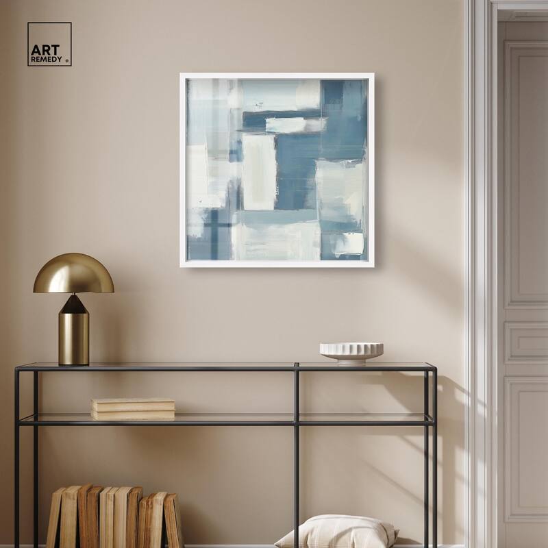 Deconstructed Blue III Shadowbox by Art Remedy
