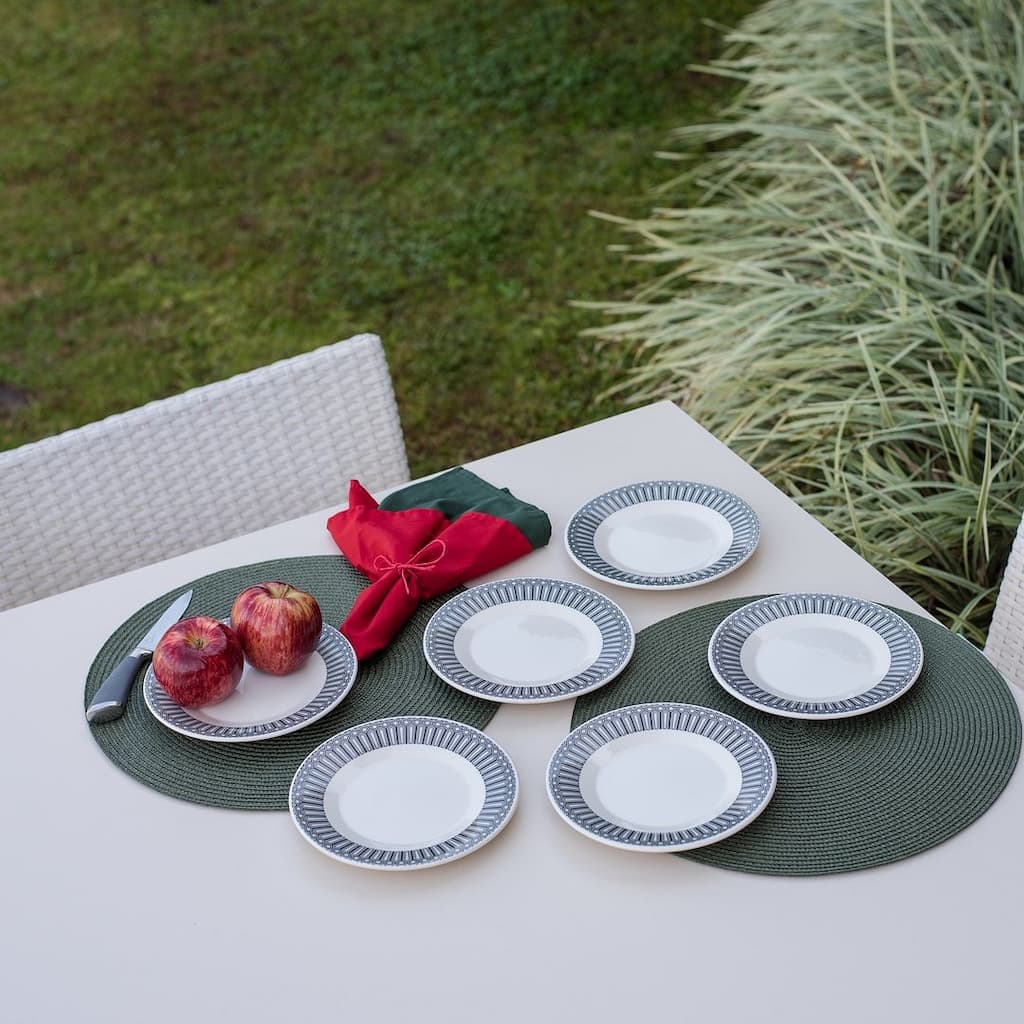 Biona Medium 7.48" Salad Plates in Black and Ivory