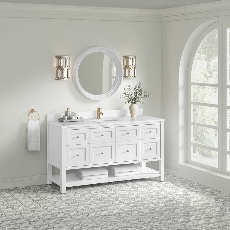 Breckenridge 60" Single Vanity, Bright White - 60S