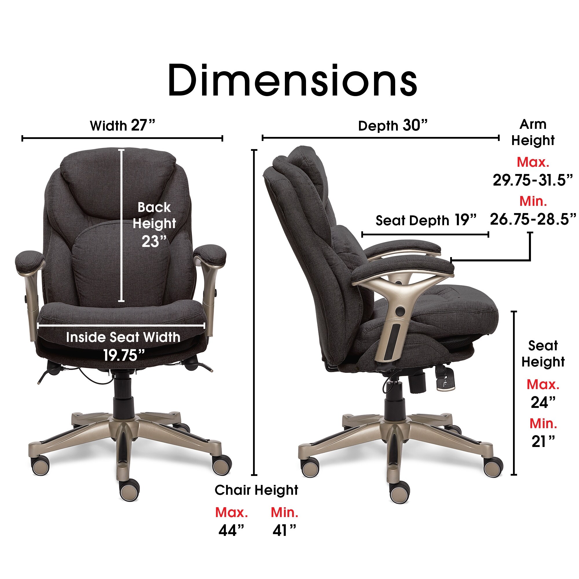 Serta Works Bonded Leather Executive Office Chair With Back In Motion Technology Overstock 18010949