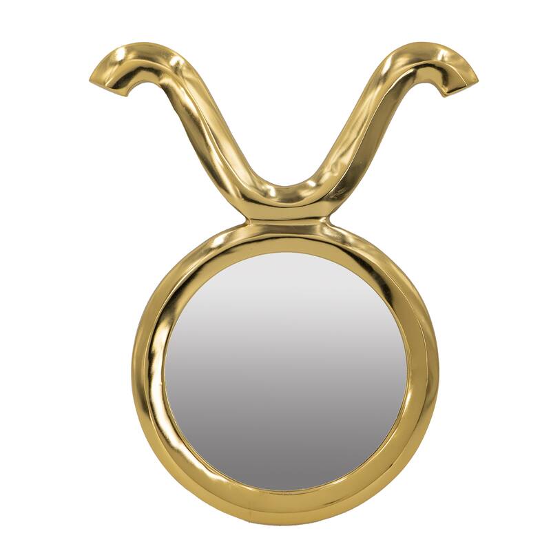 Gold Round Mirror with Aluminum Frame