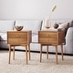 preview thumbnail 21 of 82, Nathan James Harper 2-Drawer Mid-Century Side Table Brown Set of 2