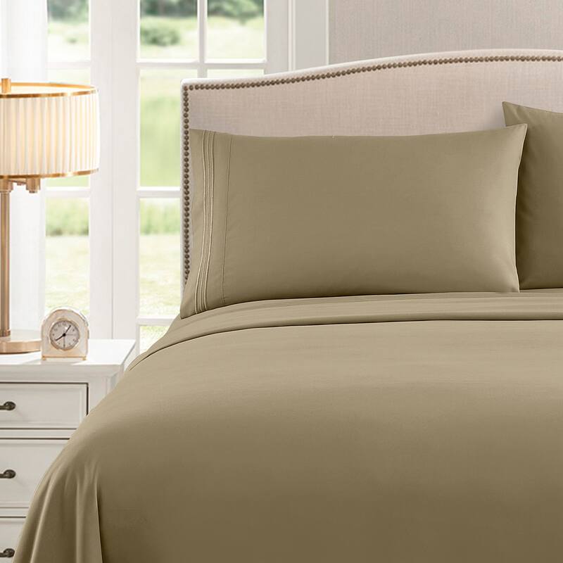 Sweet Home Collection 4 Piece Sheet Set, Ultra Soft 1800 Series, Double Brushed Microfiber