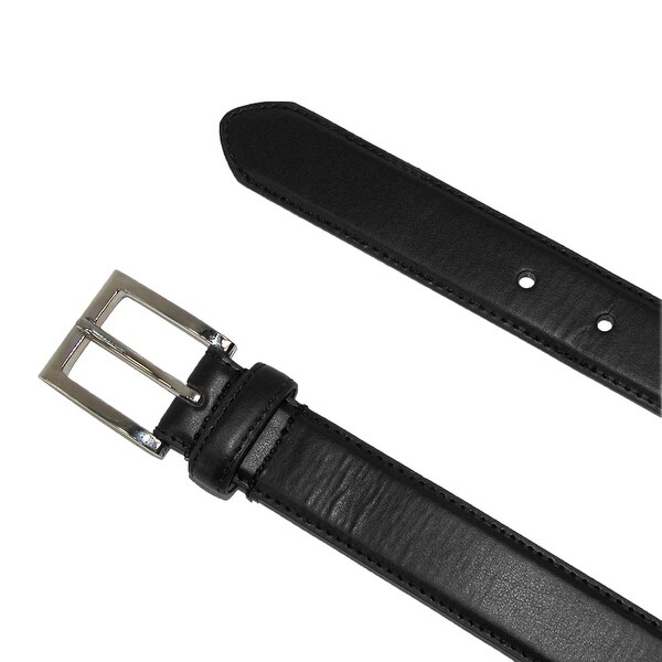 mens black leather dress belt