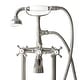 preview thumbnail 2 of 11, SevenFalls 8019 Telephone Double Lever Handles Clawfoot Floor Mounted Tub Filler with Handheld Shower