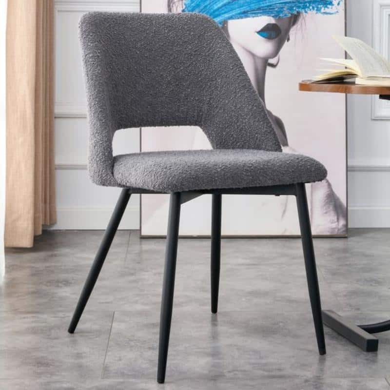 Boucle Upholstered Bella Dining Chairs (Set of 2)