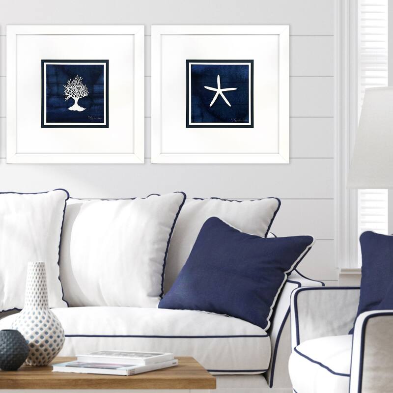 Paragon Coral Starfish Framed Art - Set of 2 - 2-piece Set