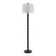 preview thumbnail 12 of 21, KAWOTI 60.25'' Black Standard Floor Lamp with Drum Shade