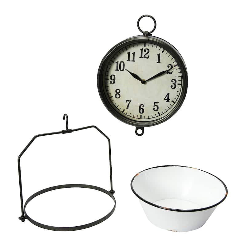White Decorative Reproduction Scale Wall Clock