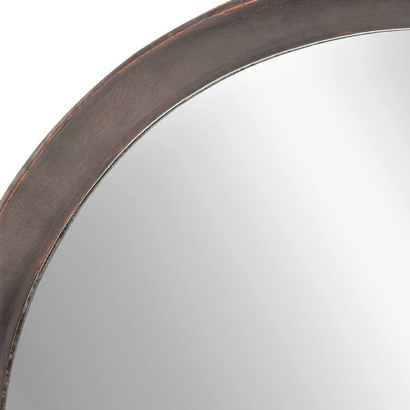 Transitional Wall Mirror with Solid Wood Frame